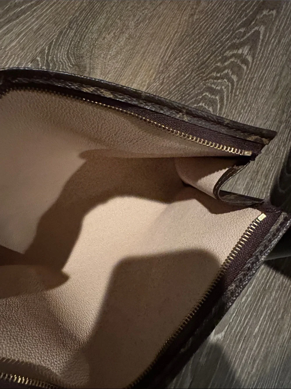 Louis Vuitton Monogram poche Toilette GM brown leather